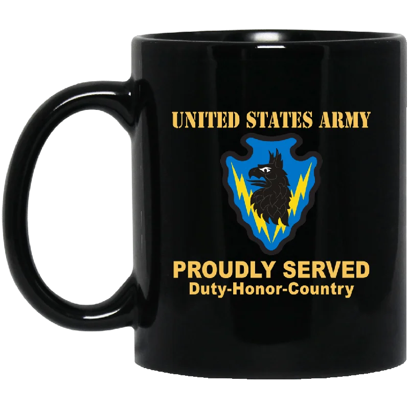 personalized ceramic mugs for tea drinkers-US ARMY 71ST EXPEDITIONARY MILITARY INTELLIGENCE BRIGADE - 11 oz - 15 oz Black Mug