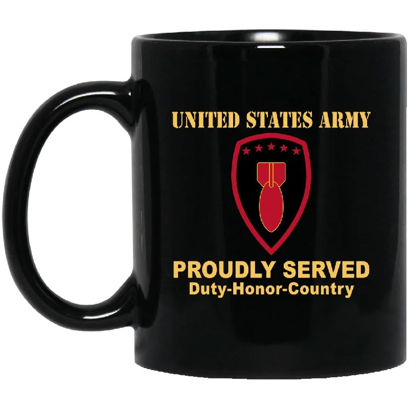 eco-friendly ceramic coffee mugs with handles-US ARMY 71ST ORDANCE GROUP (EOD) - 11 oz - 15 oz Black Mug