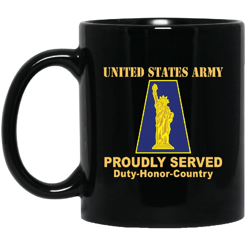 insulated coffee mugs for hot drinks-US ARMY 77TH SUSTAINMENT BRIGADE - 11 oz - 15 oz Black Mug