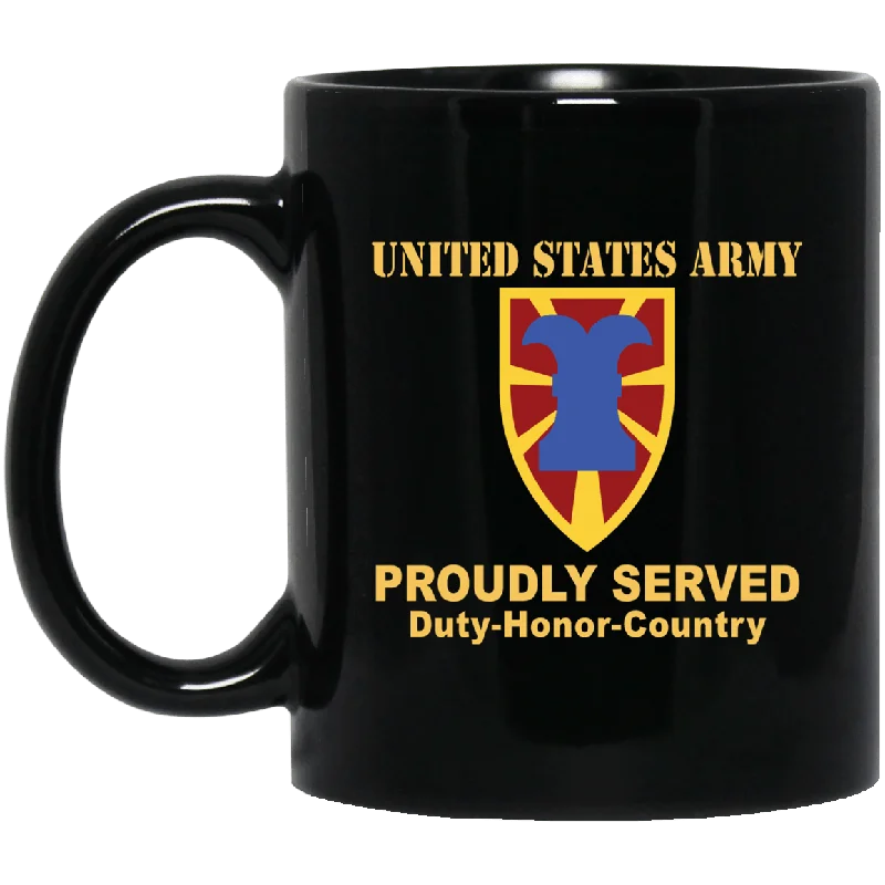 eco-friendly coffee mugs for everyday use-US ARMY 7TH TRANSPORTATION BRIGADE- 11 oz - 15 oz Black Mug