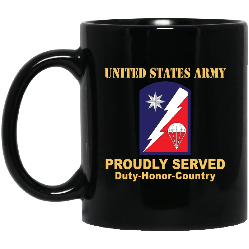 large ceramic mugs for winter drinks-US ARMY 82 SUSTAINMENT BRIGADE - 11 oz - 15 oz Black Mug