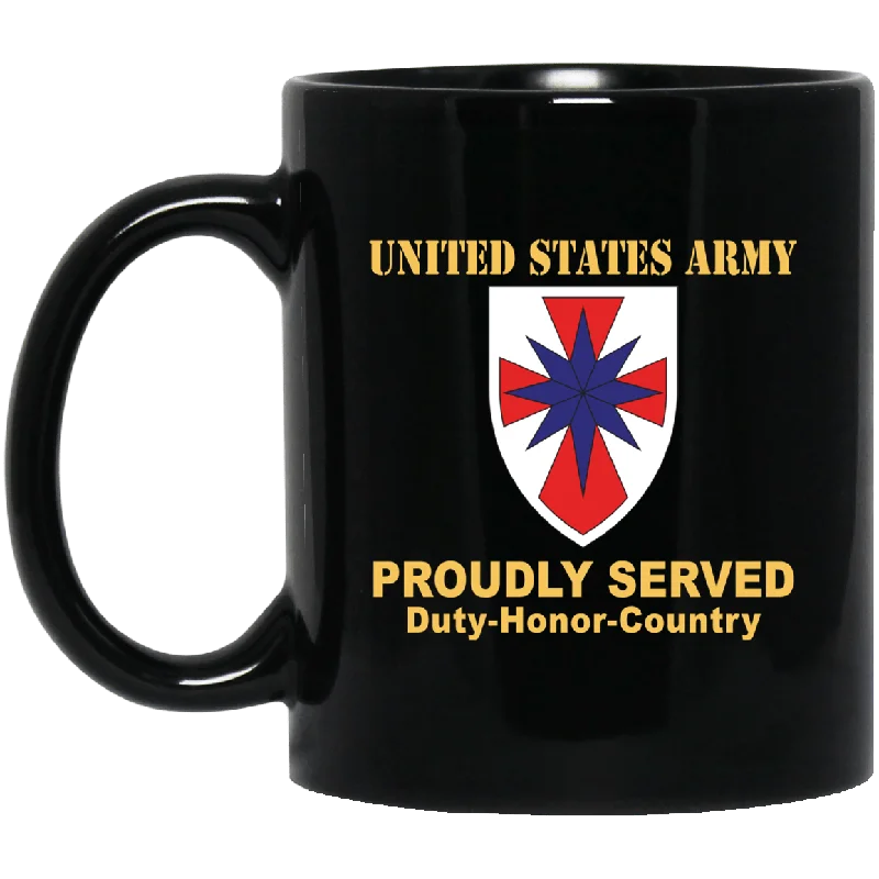 personalized coffee mugs for home use-US ARMY 8TH SUSTAINMENT COMMAND- 11 oz - 15 oz Black Mug