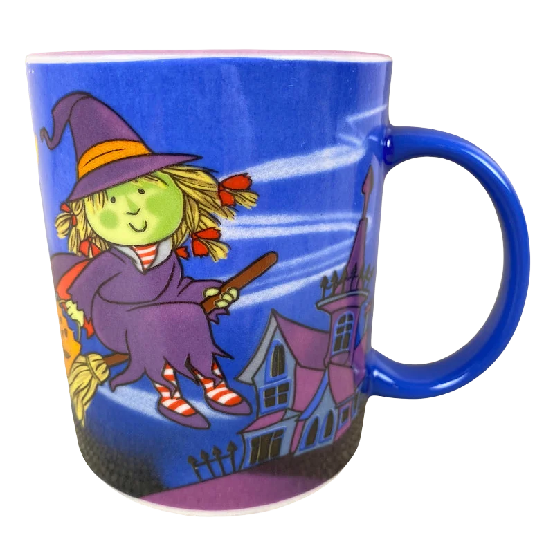 personalized coffee cups with custom artwork-Witch On Broomstick Mug Avon