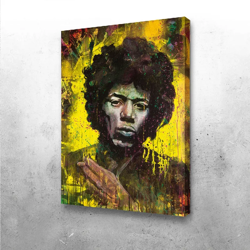 tropical art prints for home decor-Abstract Hendrix