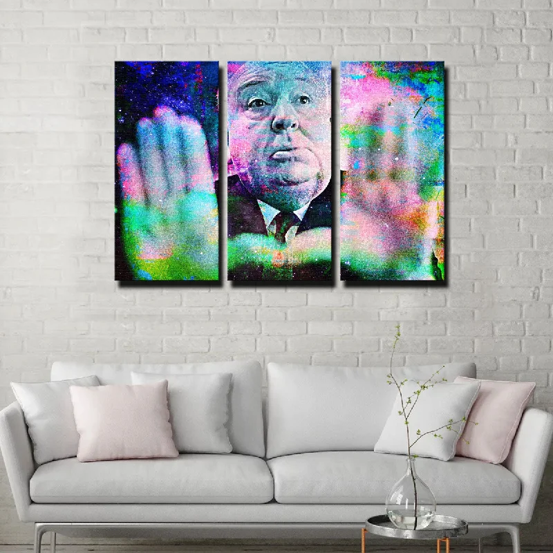 tropical modern wall art-Alfred Hitchcock Canvas Set