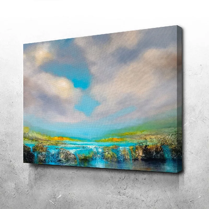 abstract cityscape prints for wall-Am Wasserfall