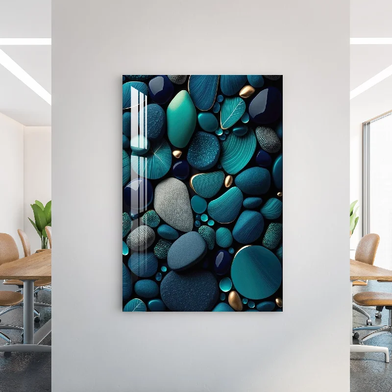 oversized botanical wall art prints-Beautiful Pebbles Acrylic Wall Art - 23.5X16 inches / 5MM