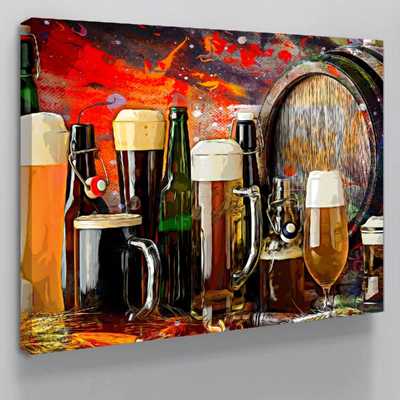 modern botanical wall art-Beer Types Abstract