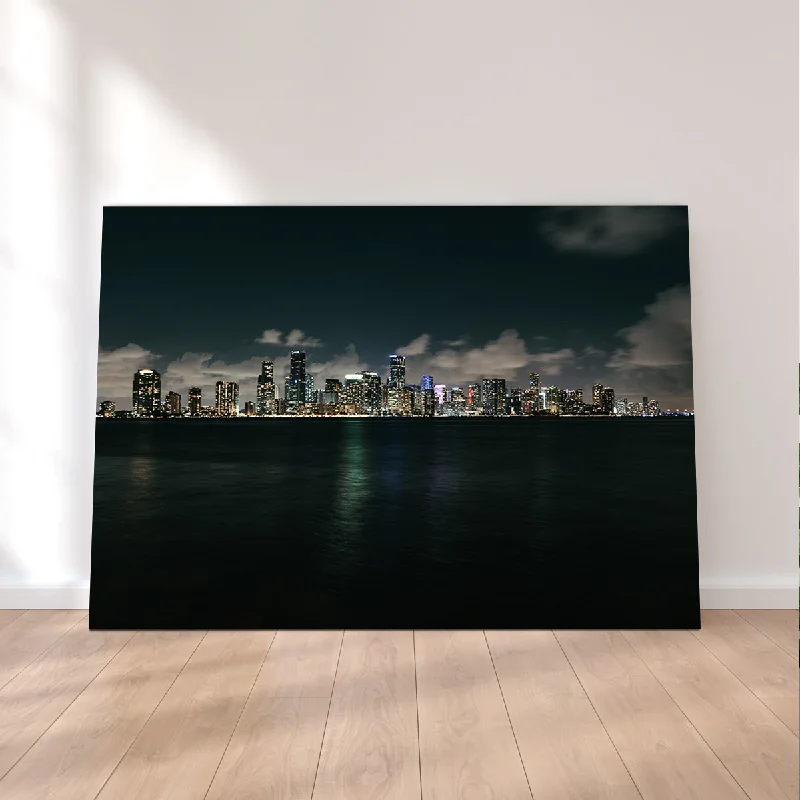 modern nature wall paintings for bedroom-Biscayne Bay Canvas Set