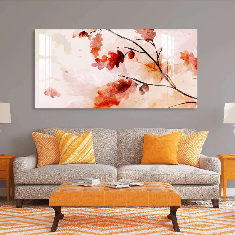 colorful floral wall paintings-Branches & Leaves Acrylic Wall Art