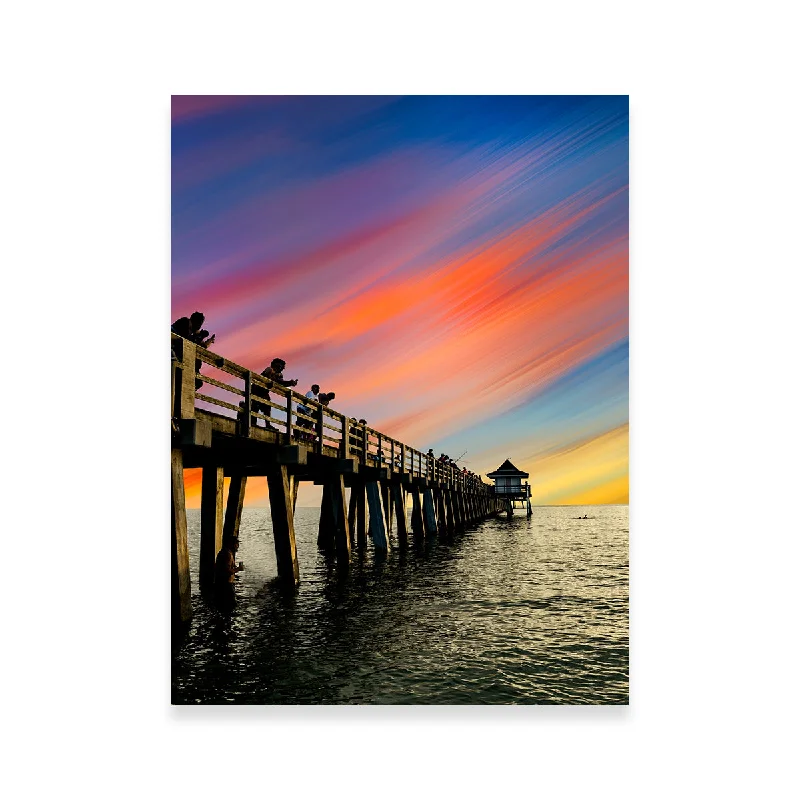 nature inspired large canvas art-By the Pier 3