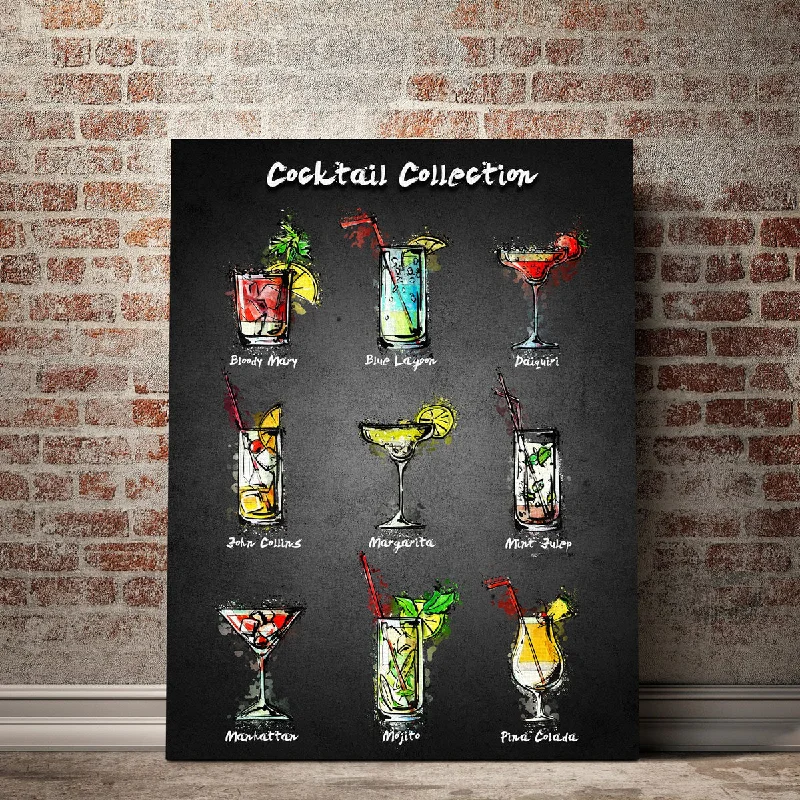 oversized modern nature wall art-Cocktail Menu