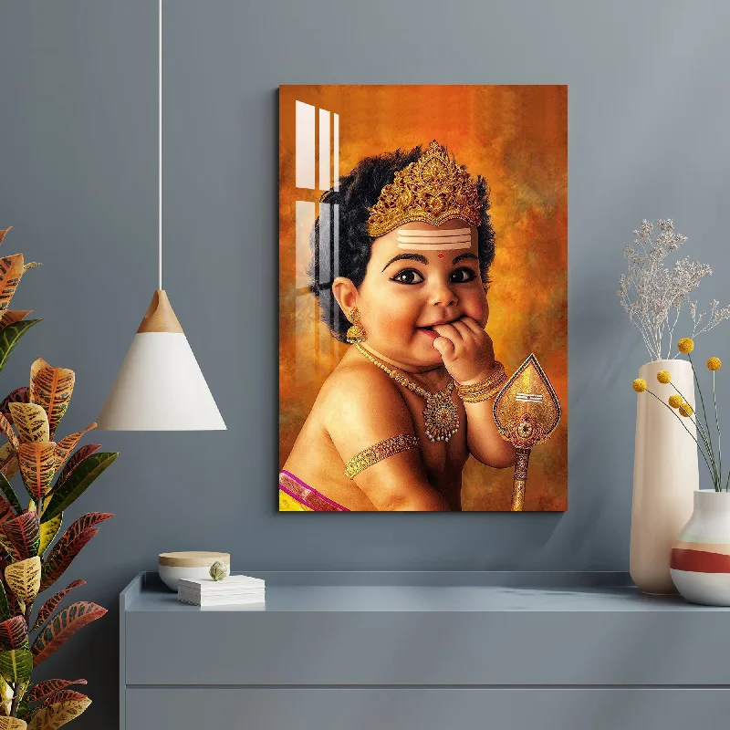 tropical coastal art for living room-Cute Bala Murugan Acrylic Wall Art