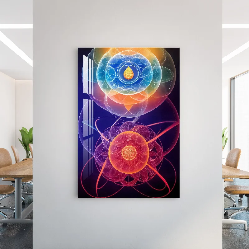 abstract coastal wall art prints-Energy Chakra Acrylic Wall Art