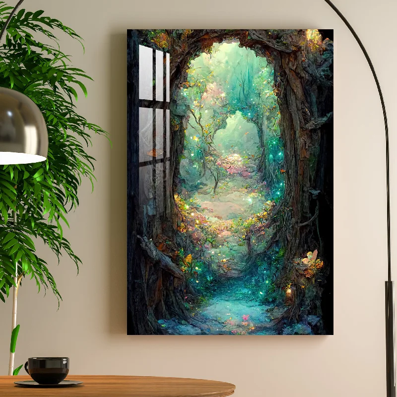 vibrant city art for walls-Fairy Tale Forest Acrylic Wall Art