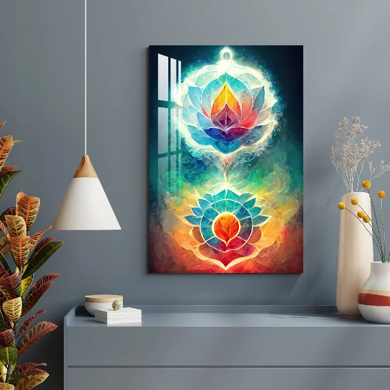 retro cityscape canvas wall prints-Flower Mandala Acrylic Wall Art