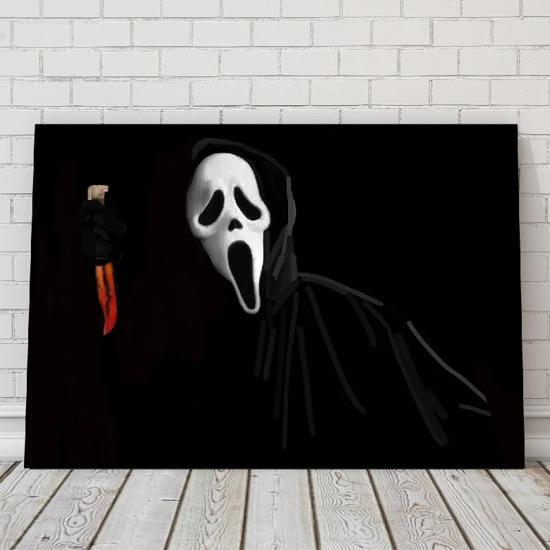 minimalist tropical wall decor-Ghostface