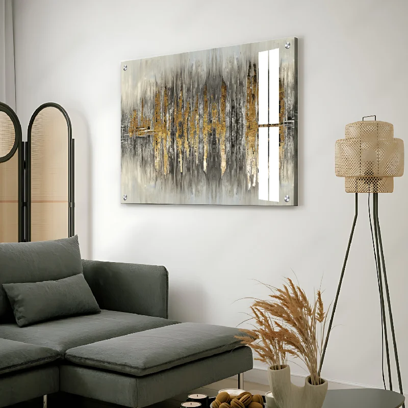 oversized cityscape art prints-Gold Artistic Luxury Wall Art Painting