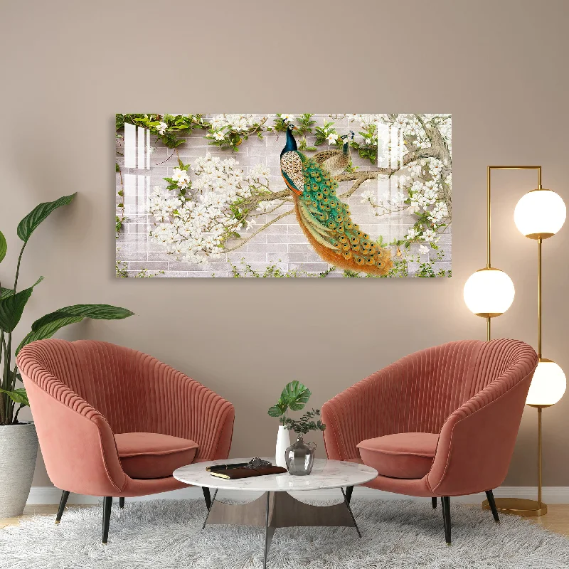 tropical landscape wall paintings-Heavenly Garden Acrylic Wall Art