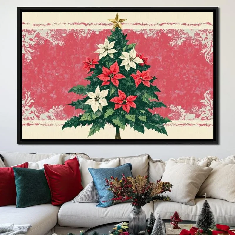 vibrant floral art prints for bedroom-Holiday Tree