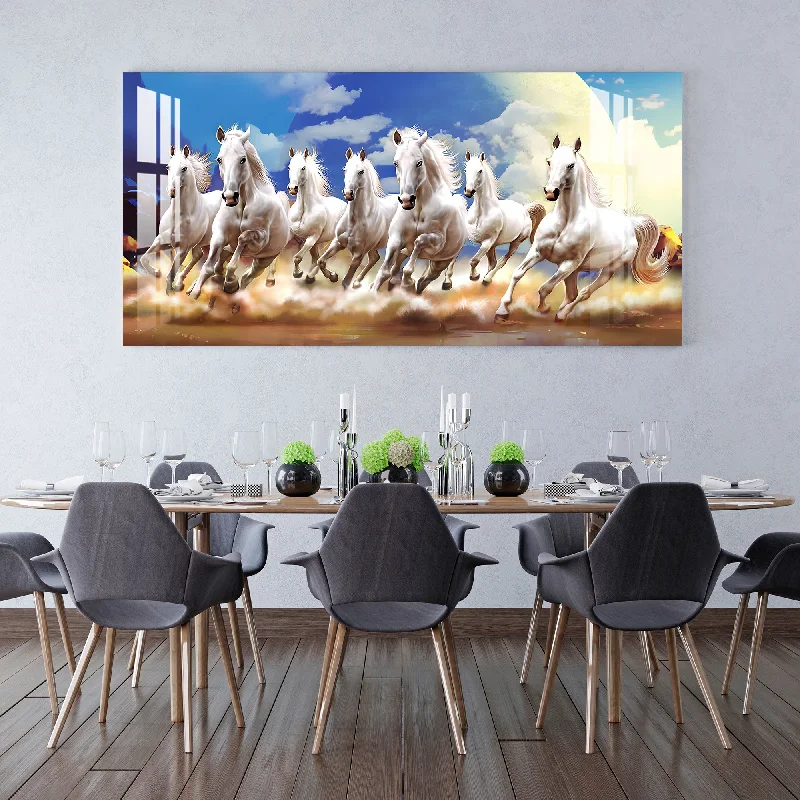 contemporary nature inspired paintings-Horses of Best Wishes Acrylic Wall Art