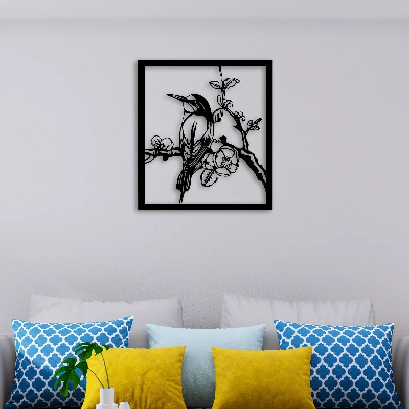 tropical photography wall prints-Hummingbird Metal Wall Art