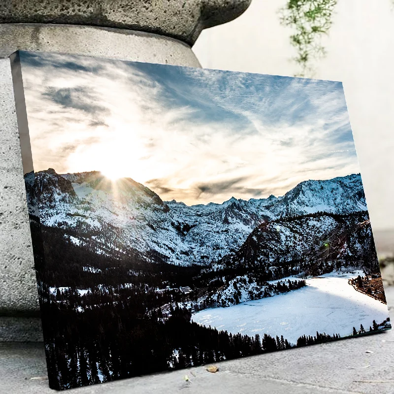 minimalist modern canvas prints-June Lake Sunset