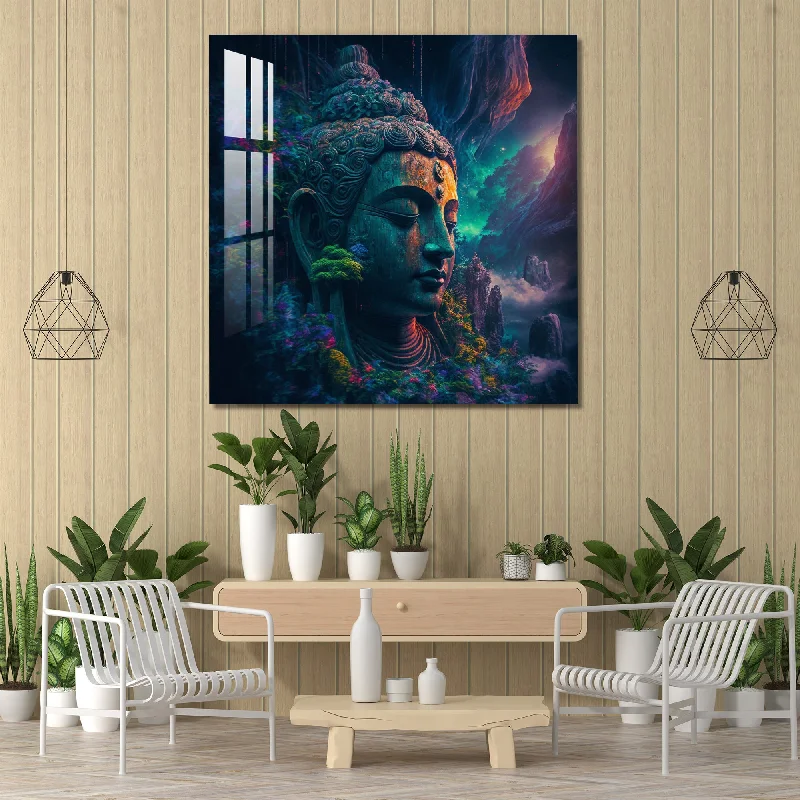 playful nature wall art prints-Lord Buddha Acrylic Wall Art