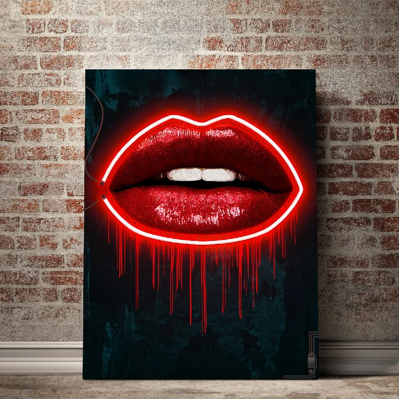 minimalist modern wall art prints-Lv Lips