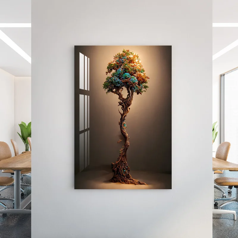 modern landscape canvas paintings-Old Beautiful Tree Acrylic Wall Art