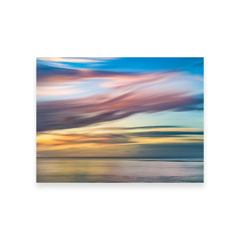 contemporary abstract canvas art-Pastel Pink Sky