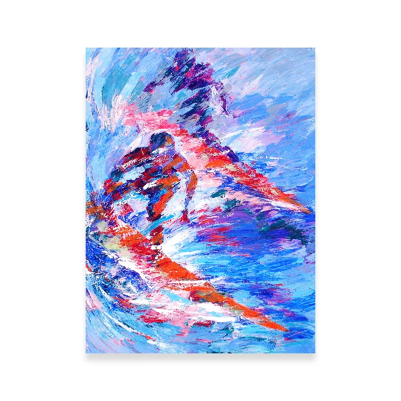 creative abstract canvas art for office-Shadow Surfer