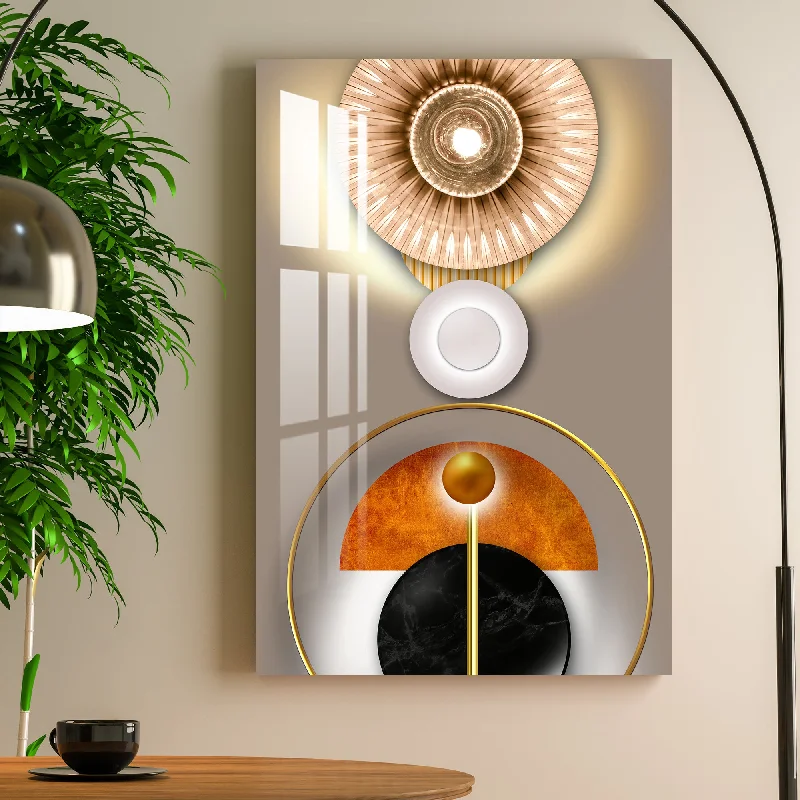 botanical abstract canvas prints-Shiny Circles Acrylic Wall Art