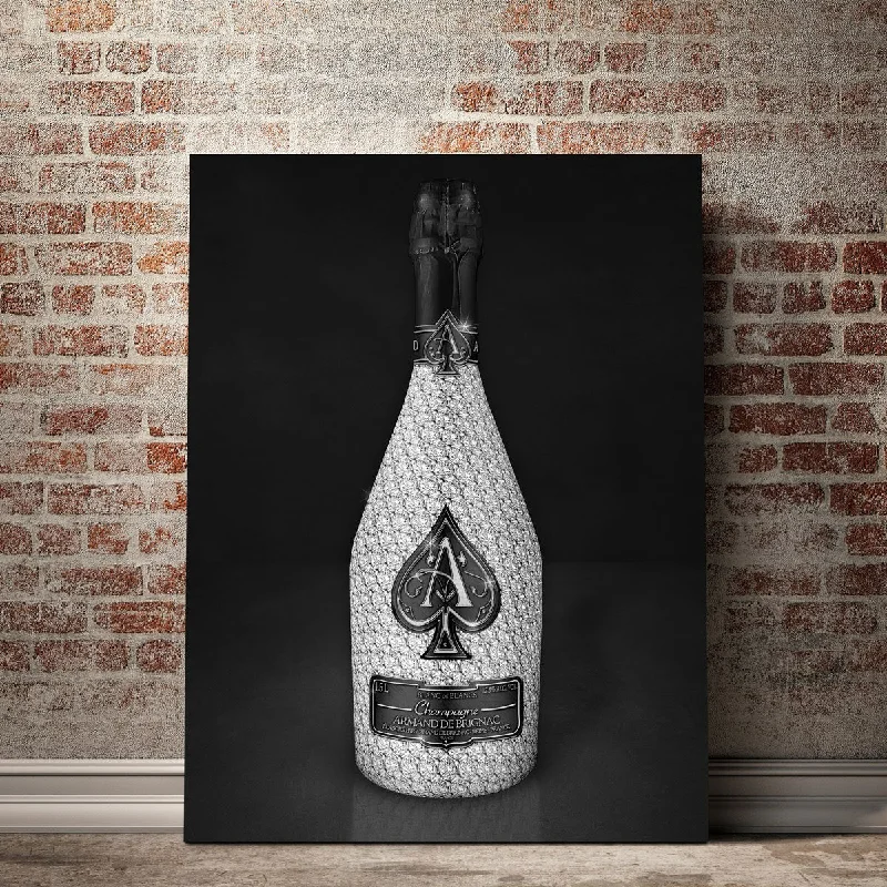 oversized abstract prints for home decor-Silver Ace Bottle