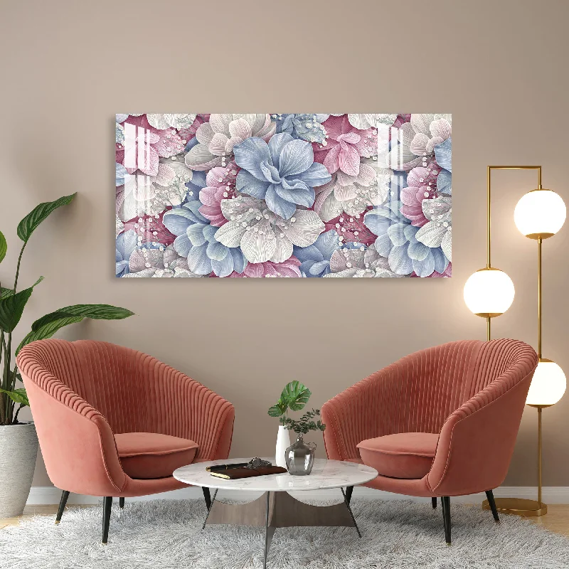 oversized botanical wall art prints-Velvet Flowers Acrylic Wall Art